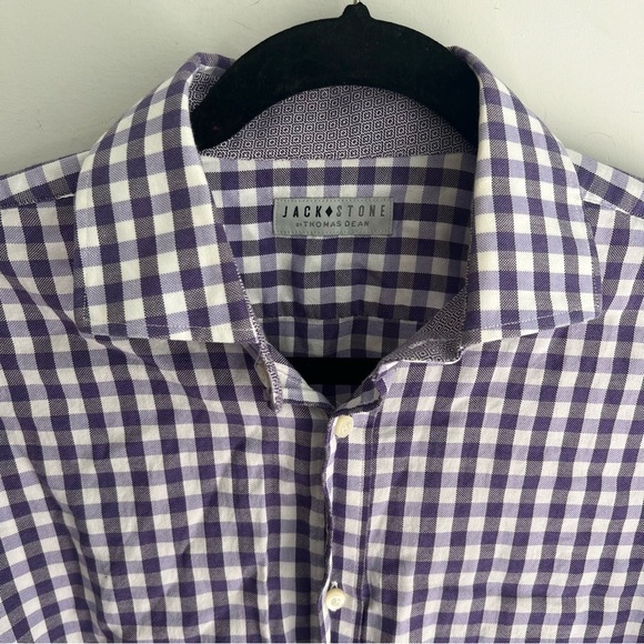 Thomas Dean Other - Purple Checkered Men's Shirt - Large